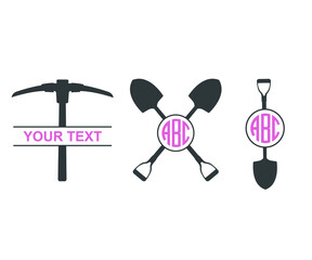  Miner Pickaxe SVG, Pickaxe split, Mining SVG, Pickaxe monogram, Pickaxe SVG, Pickaxe Icons, Coal mining Icons