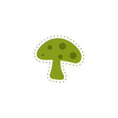 Mushroom vector cartoon icon wallpaper illustration template design
