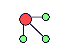 Diversification line icon. Vector symbol in trendy flat style on white background. Commerce sing for design.