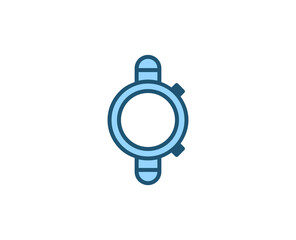 Line Smart watch icon isolated on white background. Outline symbol for website design, mobile application, ui. Electronics pictogram. Vector illustration, editorial stroсk. 