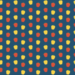 paprika vegetables pattern seamless wallpaper vector illustration design