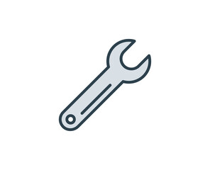 Wrench flat icon. Single high quality outline symbol for web design or mobile app.  House thin line signs for design logo, visit card, etc. Outline pictogram EPS10