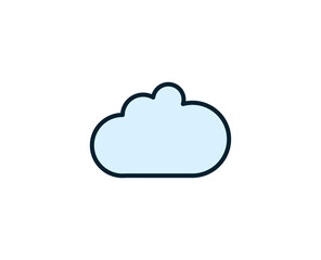Cloud premium line icon. Simple high quality pictogram. Modern outline style icons. Stroke vector illustration on a white background. 