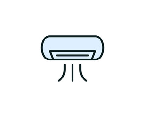 Conditioner line icon. Vector symbol in trendy flat style on white background. Office sing for design.