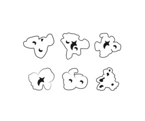 Popcorn Vector, Popcorn kernel SVG, Popcorn Clipar, Man pocorn SVG, Popcorn Cricut file, Popping corn SVG, popcorn stencil, Popcorn Outline