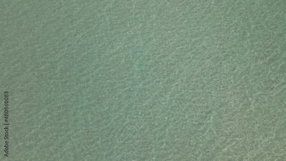 Poster aerial view of shallow green water with waves for dynamic background