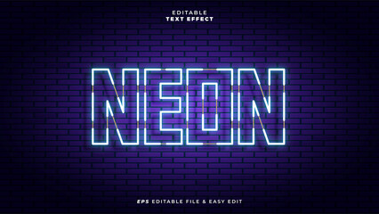 Realistic Neon Editable Text Effect