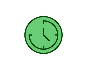 Timer flat icon. Thin line signs for design logo, visit card, etc. Single high-quality outline symbol for web design or mobile app. Marketing outline pictogram.