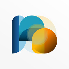 Obraz premium Round triangle shapes lines and circles. Geometric vector illustration for wallpaper banner background or landing page