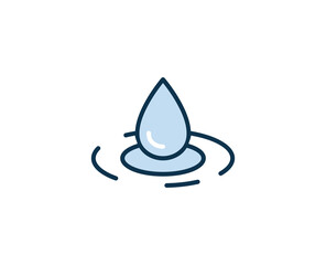 Water premium line icon. Simple high quality pictogram. Modern outline style icons. Stroke vector illustration on a white background. 