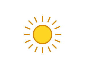 Sun premium line icon. Simple high quality pictogram. Modern outline style icons. Stroke vector illustration on a white background. 