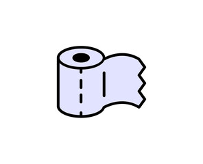 Toilet paper line icon. Vector symbol in trendy flat style on white background. Travel sing for design.