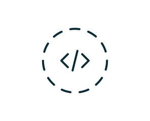 Code premium line icon. Simple high quality pictogram. Modern outline style icons. Stroke vector illustration on a white background. 