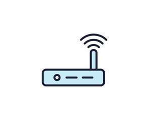 Router premium line icon. Simple high quality pictogram. Modern outline style icons. Stroke vector illustration on a white background. 