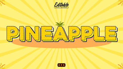 Cute Pineapple Editable Text Effect
