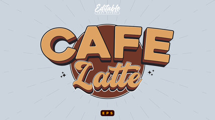 Cafe Latte Editable Text Effect
