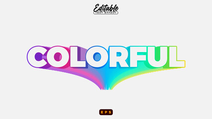 Colorful editable text effect eps easy edit