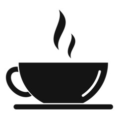 Hot cafe cup icon simple vector. Tea drink