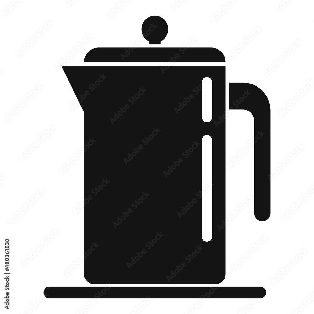 Canvas Prints french tea press icon simple vector. hot drink