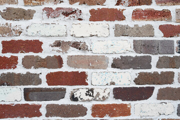 Multicoloured industrial brick wall texture 