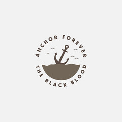 anchor  vintage  logo  design  vector  illustration  designs  icon  symbol © NUR