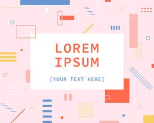 A background composed of various patterns based on a rectangle. Simple pattern design template.