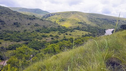 Umzimkhulu river surrounded by indigenous forests 