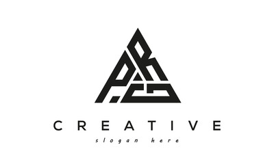 PRG creative tringle three letters logo design