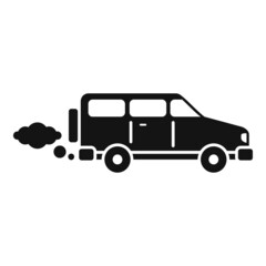 Gasoline car icon simple vector. Global temperature