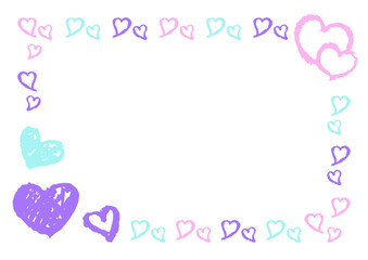 F_a3H_색연필 손그림 하트 프레인_화이트데이