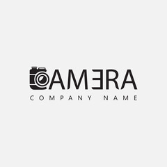 Camera logo design vector pictogram