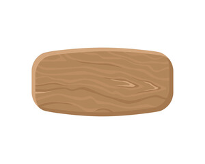 Wooden plaque. Figure tablet board . Vector cartoon illustration isolated background