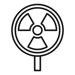 Nuclear energy icon outline vector. Global climate