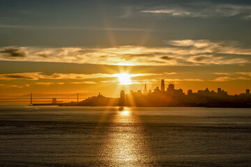 Fototapeta premium sunrise over the city