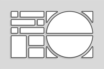 Template collage of eleven frames, images, photo