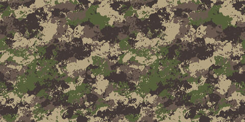Camouflage background. Seamless pattern.Vector. 迷彩パターン テクスチャ 背景素材  © tabosan