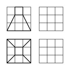 Educational game for children. Drawing kids activity. Handwriting practice. Vector illustration. 