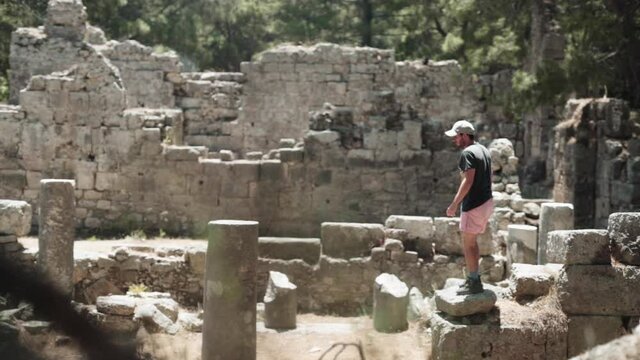 Wanderlust exploring greco roman ruins Aspendos Antalya Turkey