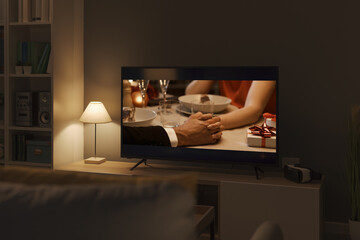 Romantic movie streaming on TV