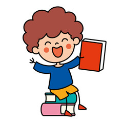 Hand Drawn Funny Cartoon Student