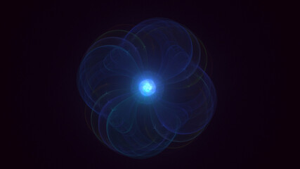 3D rendering abstract colorful fractal light background