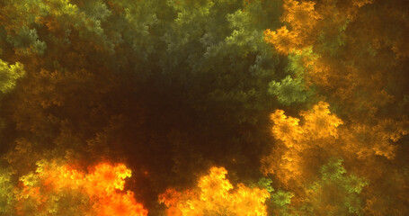 3D rendering abstract colorful fractal light background