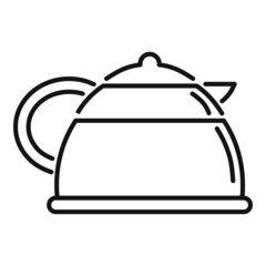 Glass coffee pot icon outline vector. Espresso cup