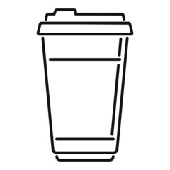 Milk coffee cup icon outline vector. Espresso drink
