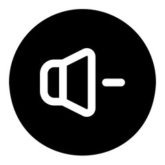 volume down glyph icon