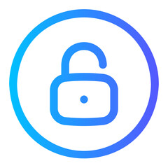 unlock gradient icon