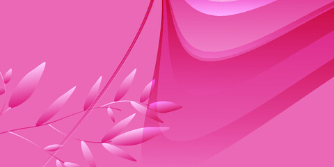 Fototapeta na wymiar soft pink background with leaves
