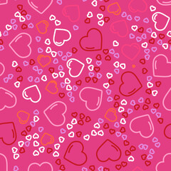 A pink seamless pattern of hearts for Valentines Day - 480878011