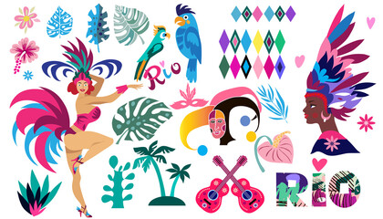 Brazil carnival set elements 1