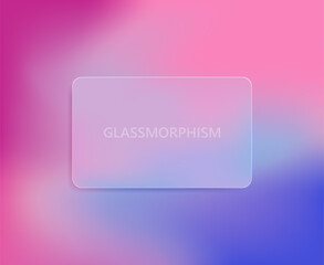 illustration with the effect of frosted glass. new trend.glassmorphism.vector image